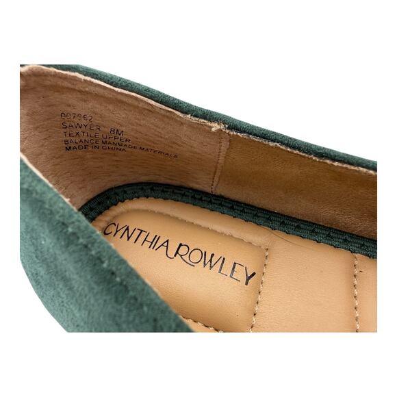 EUC- Cynthia Rowley Mary Jane’s Green Suede Size 8 - Picture 2 of 5